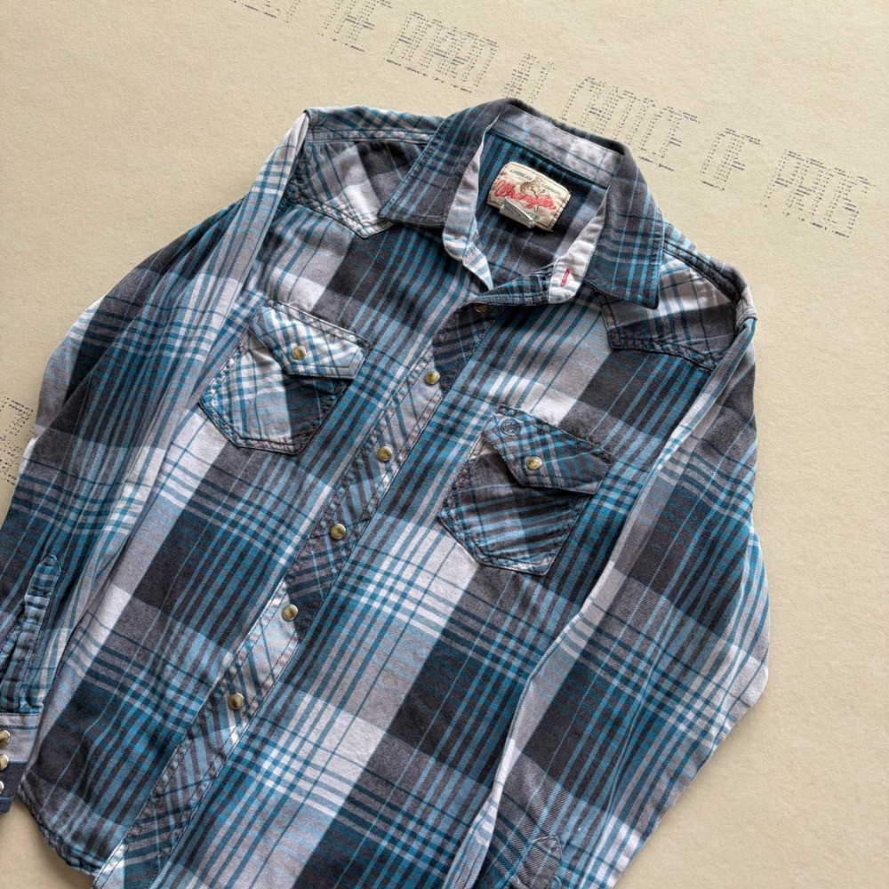Vintage Wrangler Western Pearl Snap Flannel Shirt